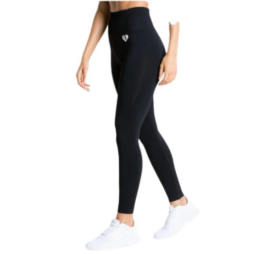 NWT Women's Best Wear‎ POWER SEAMLESS LEGGINGS COLOR: Black Size S